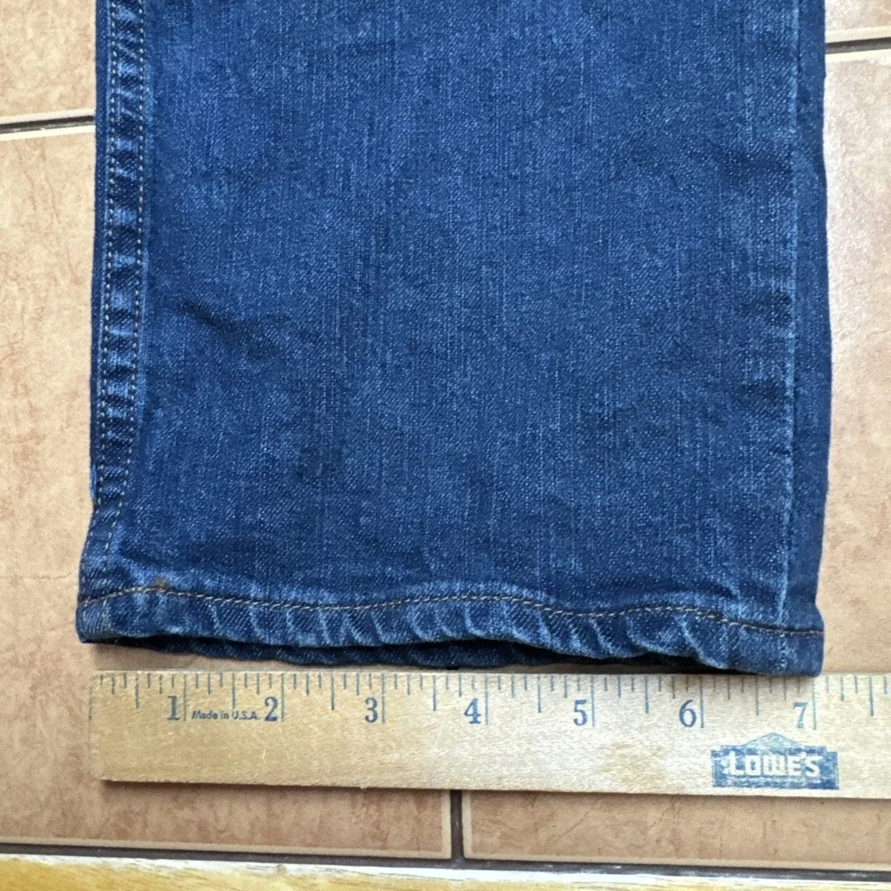 40 Grit Duluth Trading Jeans 34 x 32 Slim Fit Stretch Dark Wash Denim Pants Mens